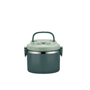 Hộp Đựng Thức Ăn Tròn Màu Xanh <span class=keywords><strong>1</strong></span> Lớp Hộp Ăn Trưa PP Và Hộp Lưu Trữ Bằng Thép Không Gỉ Hộp & Thùng OEM & ODM Hàn Quốc <span class=keywords><strong>1</strong></span>-3 Giờ - Product Image 2