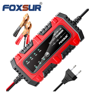 FOXSUR Derniers produits tendances Chargeur de <span class=keywords><strong>batterie</strong></span> 6V 12V 1.5A Chargeur de <span class=keywords><strong>batterie</strong></span> 12 <span class=keywords><strong>volts</strong></span> pour <span class=keywords><strong>voiture</strong></span>/moto Compatible avec LiFePO4 - Product Image 2
