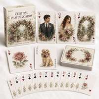 Cartes à Jouer Personnalisées pour Mariage : Jeu de Cartes Poker avec Portrait Aquarelle, Impression Artistique, Cadeau Souvenir
