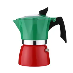 Moka Pot en acier classique 2 en 1 poêle de grande capacité cafetière expresso italien moulin à café Moka Pots de 150ml