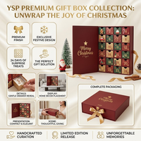 Caja Sorpresa Navideña Personalizada con Forma de Libro, Calendario de Adviento Navideño, Caja de Papel con 24 Ventanas Perforadas para las Fiestas