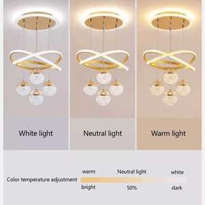 Lampes suspendues Salon Led Plafonnier Acrylique Cercle <span class=keywords><strong>Linea</strong></span> Plafond Rond Moderne Led Anneau Lustre Suspension - Product Image 3