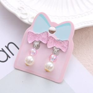 Joyería para niños, venta al por mayor, precio de fábrica, accesorios para niños para niñas, bonitos pendientes con Clip para niños - Product Image 3