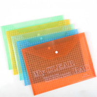 Carpeta de Plástico con Botón de Cierre, Tamaño A4, Impermeable, Transparente, para Documentos, Oficina, Estudiantes, Almacenamiento