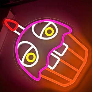 Insegna al Neon <span class=keywords><strong>Five</strong></span> <span class=keywords><strong>Nights</strong></span> <span class=keywords><strong>at</strong></span> <span class=keywords><strong>Freddy</strong></span>'<span class=keywords><strong>s</strong></span> Cupcake per Decorazione <span class=keywords><strong>di</strong></span> Stanze e Giardini, Luci Colorate Ispirate al Popolare Gioco - Product Image 2
