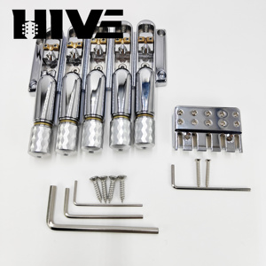 สะพานกีตาร์เบสทองแดง 5 <span class=keywords><strong>สาย</strong></span> รุ่น HIVE High-end Headless สำหรับกีตาร์<span class=keywords><strong>เบส</strong></span>ไฟฟ้า อุปกรณ์เสริมสะพานกีตาร์เบสแบบบนและล่าง - Product Image 4