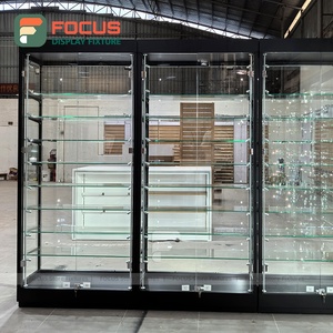 Tienda minorista comercial Vitrina de exhibición de vidrio Construcción de vidrio templado Cajones de almacenamiento bloqueables Unidad de exhibición de visión clara - Product Image 4