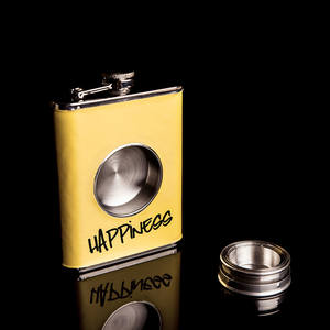 ขวดแก้วเก็บความร้อนหนังสแตนเลสพร้อมถ้วยพับได้สำหรับบาซูก้าห่านป่าสีขาว - Product Image 3