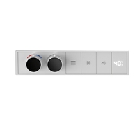2025 nouveau Design en laiton massif dissimulé Horizontal LED affichage numérique vanne de dérivation vanne de mélangeur de douche avec verre trempé