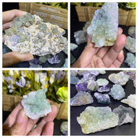 Venta al por mayor cristal natural mineral roca cruda verde fluorita calcita Fujian fluorita cristal Soecimen