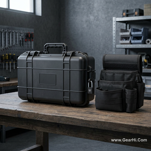 Lockable <b>Security</b> <b>Equipment</b> Case Padded Multi Pocket Storage Pouch Compact Utility Hardware Organizer Bag Pistol Ammunition - Product Image 3