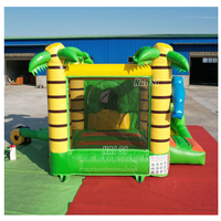 Château gonflable pour enfants 3x3,5m, combo toboggan gonflable jungle pour location de fête