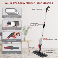 Mopa pulverizadora plegable al por mayor para el hogar, manos libres, de doble uso (seco y húmedo), que ahorra esfuerzo, pulverizador universal giratorio