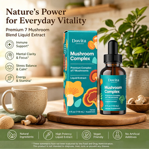 Tintura Inmunológica de Hongos Reishi, Chaga y Turkey Tail, Hecha en EE. UU., OEM, Vegana, Sin OMG, GMP, Etiqueta Privada Personalizada, Certificada - Product Image 3