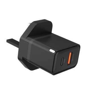 Caricabatterie Rapido da Muro 20W Dual Port PD QC3.0 con Spina EU/UK Tipo C per <span class=keywords><strong>iPhone</strong></span> <span class=keywords><strong>14</strong></span> 15 16 e Smartphone Android - Vendita all'Ingrosso - Product Image 2