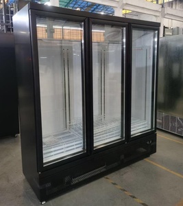 3 Glass Doors 1500L Display <strong>Freezer</strong> Black <strong>Silver</strong> Color Upright Commercial <strong>Freezer</strong> - Product Image 4