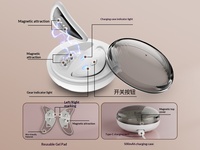 Appareil de beauté pour les yeux à micro-courant et compresse chaude, étanche, portable, à piles, pour raffermir et lifter la peau, et atténuer les cernes