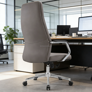 Fauteuil de Direction Moderne de Luxe Ergonomique en Cuir Véritable, Robuste, Confortable et Réglable pour Atelier et École - Product Image 5