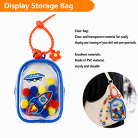 Sac de présentation portable anti-rayures pour figurines, boîte à collectionner, anti-poussière, transparent, avec porte-clés pour les collectionneurs en déplacement