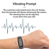 Bouton d'appel de table pour service client avec montre-bracelet récepteur de signal sonore, système d'appel sans fil pour restaurants, hôpitaux, cafés