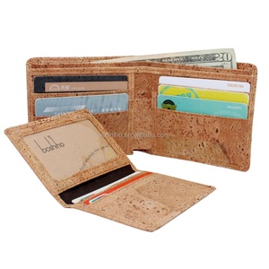 For Eco Friendly Short Open Cork <b>Wallet</b> with Polyester Lining Vegan <b>Waterproof</b> Unisex - Product Image 1