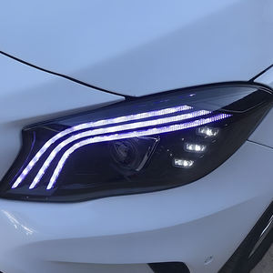 Feux avant de voiture pour W156 Benz <span class=keywords><strong>GLA</strong></span> 200 2015-2019, ensemble de phares automatiques, mise à niveau, style Maybach, lentille de projecteur LED, accessoires - Product Image 4