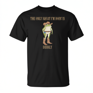 Camiseta con meme de Diddly Frog: El único sentadilla que hago es Diddly Frog - Product Image 2