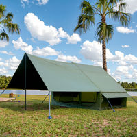 Tente de camping gonflable portable pour l'hiver, résistante aux UV, quatre saisons, en tissu Oxford imperméable, pour l'extérieur