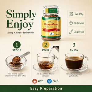 Café Instantáneo Liofilizado 100% Granos de Arábica, Aroma Intenso, Baja Acidez, Preparación Rápida, Apto para Dieta Keto, Tamaño Viaje - Product Image 4