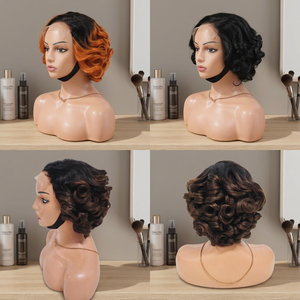 Promoción Letsfly: Peluca Rizada Colorida sin Pegamento de $74, Cierre de Encaje 5x5, Pelucas de Cabello Humano 12A, Encaje Transparente, Precio de Mayoreo - Product Image 1