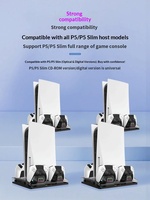 Support de charge et de refroidissement multifonctionnel en métal 2026 avec double port USB et indicateur LED RGB pour PS5/P5 Slim – Vente en gros/Personnalisé