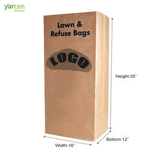 Bolsa de <span class=keywords><strong>abono</strong></span> Biodegradable, bolsa de papel marrón <span class=keywords><strong>para</strong></span> hojas, césped, césped, jardín, papel kraft, bolsas de basura de residuos, Papel kraft Doble - Product Image 6