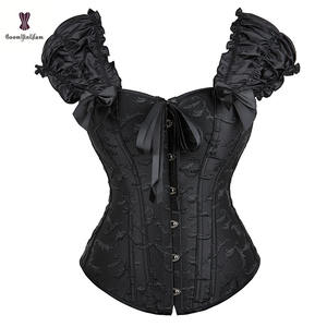 Size SxxL <strong>Steam</strong> <strong>Punk</strong> <strong>Clothing</strong> One Shoulder Gothic Korset Woman Black White Bodices Slimming Body Shapewear - Product Image 2