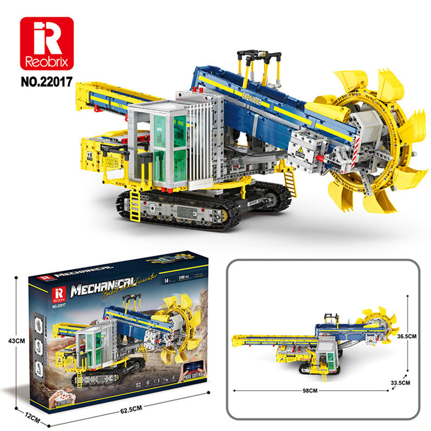 Excavadora de rueda de cangilones 2017 (versión dinámica) [3188 partículas]