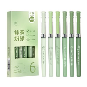 Matcha Gel <b>Pen</b> Set 0.5mm Quick Drying Ink Office School Writing <b>Pens</b> Green Color 6 Pack - Product Image 5