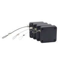 Boîtier antivol rétractable avec câble de sécurité en acier, enrouleur de câble 63x63 mm, grande boîte à câble à tension, chaîne en acier