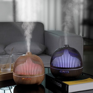 Humidificateur ultrasonique au design spécial, diffuseur d'aromathérapie, humidificateur d'arôme miniature en bois pour usage domestique avec télécommande - Product Image 6