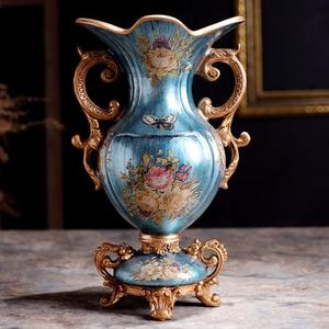 Vaso di <span class=keywords><strong>Fiori</strong></span> <span class=keywords><strong>in</strong></span> <span class=keywords><strong>Resina</strong></span> di Grande Dimensione Stile Europeo Retrò di Lusso <span class=keywords><strong>per</strong></span> Arredamento Soggiorno - Product Image 4