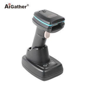 Lecteur de codes-barres sans fil Bluetooth mains libres, longue portée, lecteur de codes QR, scanner de codes-barres 1 <span class=keywords><strong>million</strong></span> de codes avec base - Product Image 2