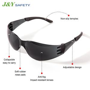 حماية البناء ANSI مكافحة الضباب طلاء التكنولوجيا العمل الأسود نظارات السلامة الصناعية - Product Image 2