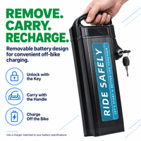 Baterai E-Bike 36V 48V Custom yang Dapat Dilepas, Paket Baterai Lithium 18650 untuk Penggantian Rangka Sepeda Listrik dengan Pengisi Daya BMS