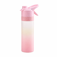 Nouvelle gourde en plastique alimentaire, grande capacité, portable, pour étudiants, fitness, sport et cyclisme, avec fonction pulvérisation d'eau estivale