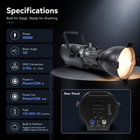 Professionnel 400W 10 °   Projecteur LED à profil lumineux professionnel pour scène, éclairage de découpe pour événements religieux