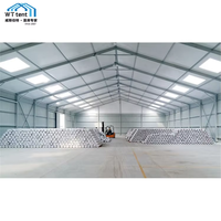 Carpa de Exhibición Tipo A de Aluminio Blanco de 30m X 60m, Carpa Grande para Ferias Comerciales y Eventos al Aire Libre con Capacidad para 1200 Personas