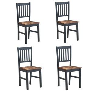 DB Set 4 chaises de salle à manger léger broche arrière pieds en bois extensibles pour les restaurants de ferme bureau à domicile chaise en plastique pour chambre - Product Image 6