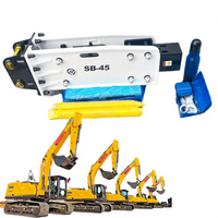 Marteau hydraulique, brise-roche, marteau perforateur SB45 HL75 HL750 HL40 HL68 avec burin de 45 mm pour excavatrice de 0,8 à 1,5 tonnes