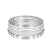Boîte ronde en aluminium pour cosmétiques, conteneur métallique vide pour thé, pot à bougie multifonction en aluminium pour le rangement quotidien