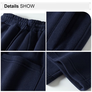 맞춤형 퍼프 프린트 스웨트 팬츠 도매 350gsm 빈 헐렁한 대형 양털 남성 스웨트 팬츠 - Product Image 4