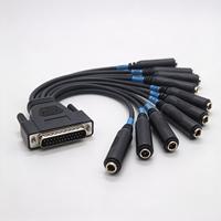 Câble audio stéréo DB25 vers 10 canaux 6,35 mm femelle pour batterie électronique, pads de batterie et interfaces audio – Taille personnalisable