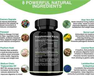 बायोचील्थ ओएम 15 दिन प्रीमियम कोलन डिटॉक्स कैप्सूल वयस्क आंत स्वास्थ्य ओम कोलन के लिए प्रोबायोटिक फाइबर स्लिमिंग पूरक पूरक - Product Image 2